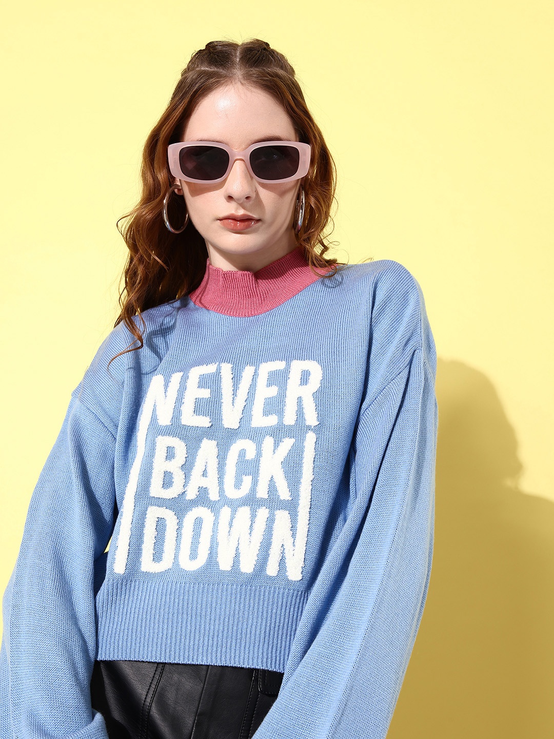 

The Roadster Lifestyle Co. Typography Printed Pullover, Blue