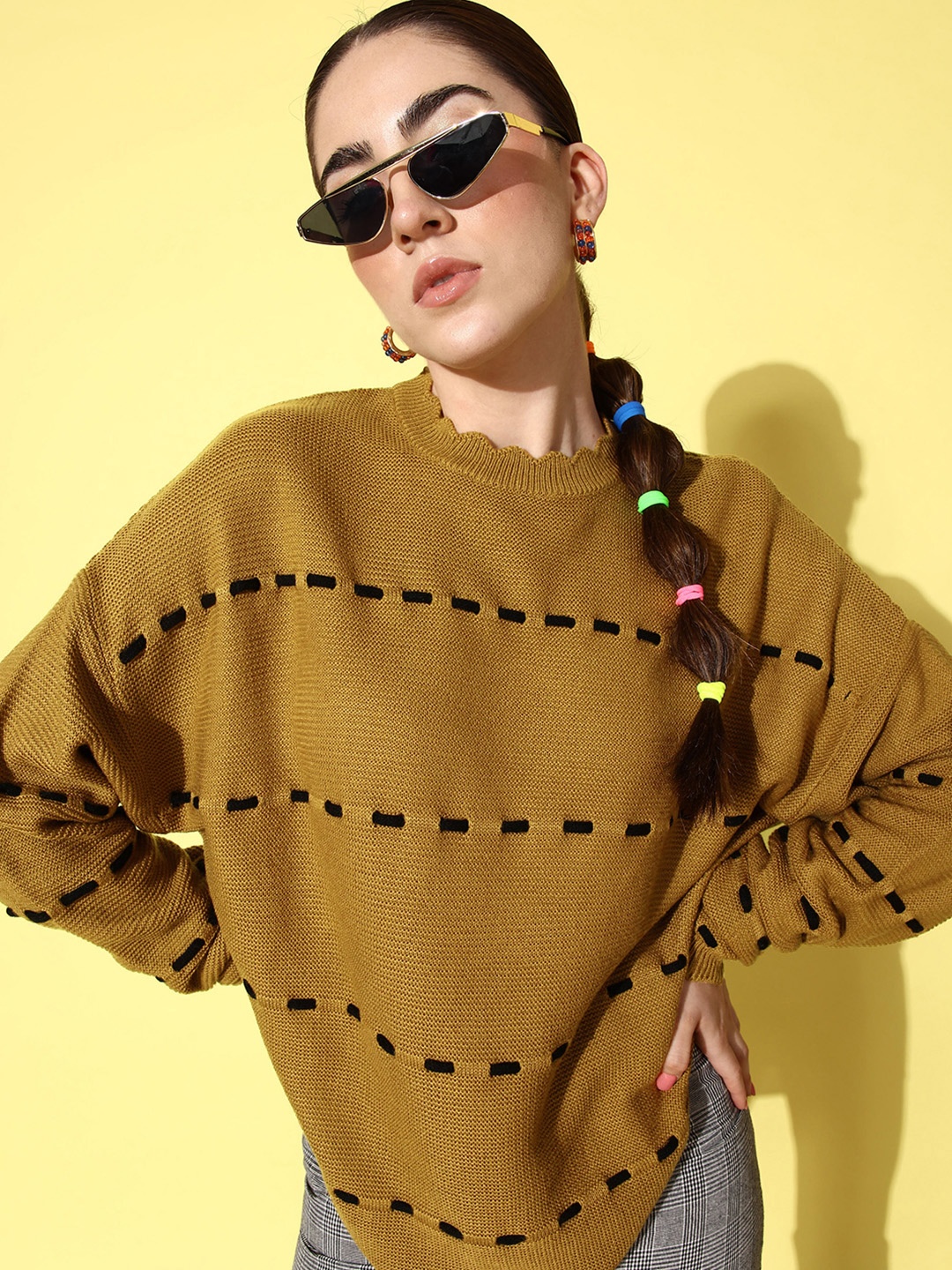 

The Roadster Life Co. Self Design Pullover, Khaki