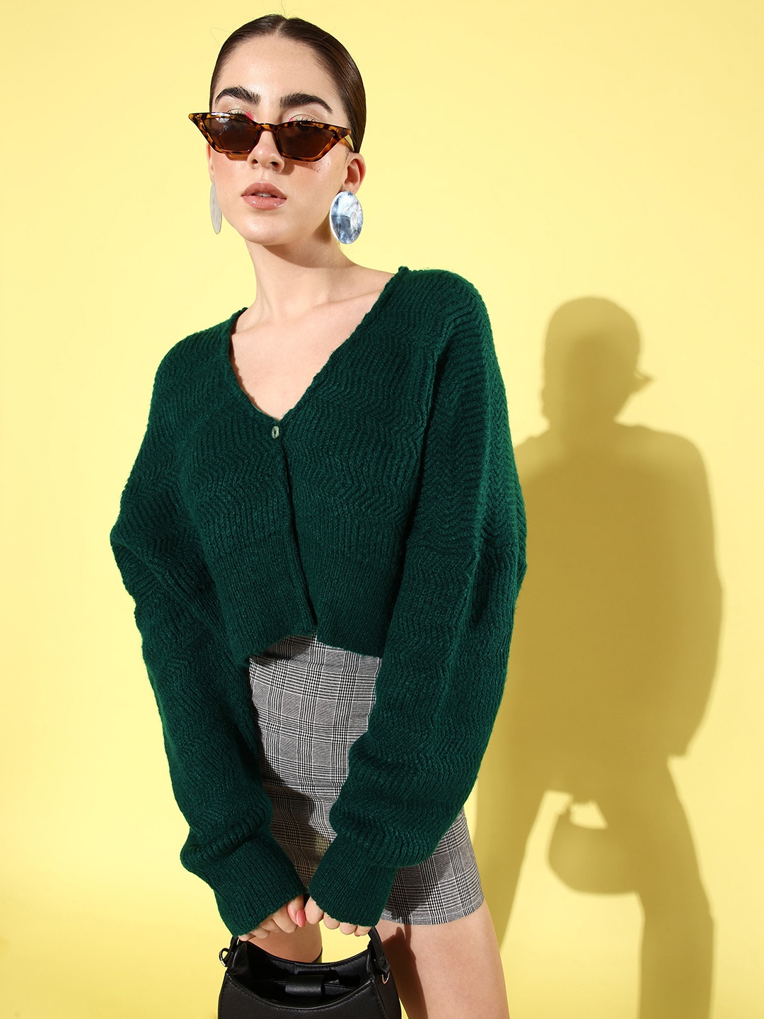 

The Roadster Life Co. V Neck Cardigan, Green