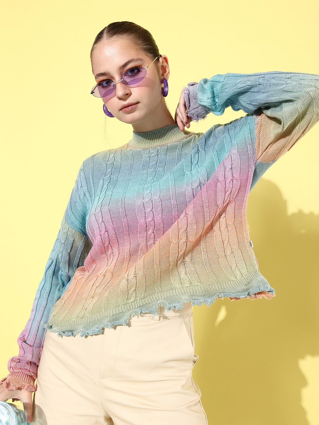 

The Roadster Life Co. Self-Design Ombre Effect Pullover, Multi