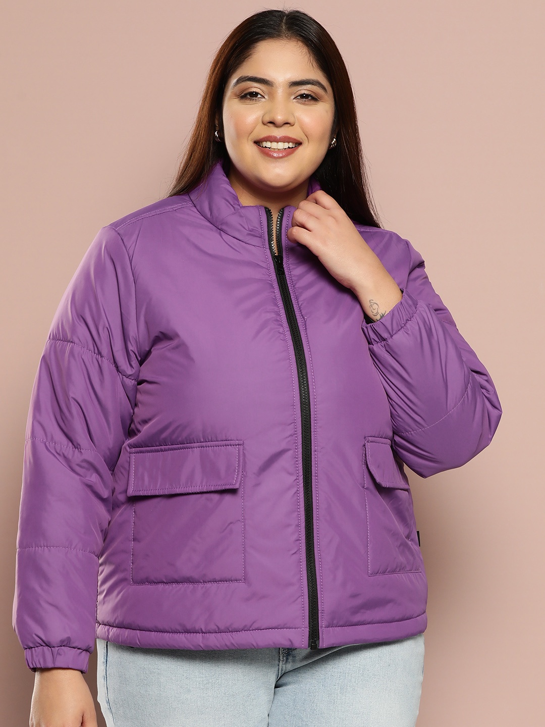 

Sztori Plus Size Puffer Jacket, Purple