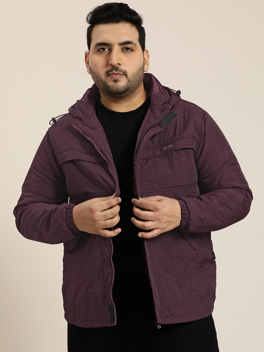 

Sztori Plus Size Hooded Padded Jacket, Grey