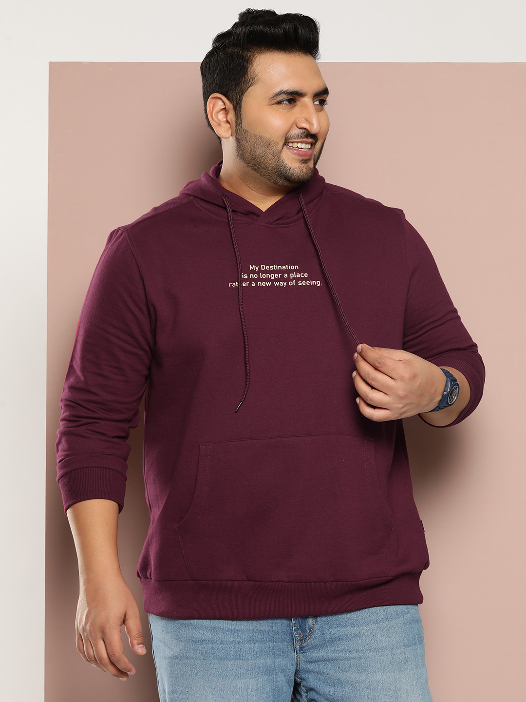 

Sztori Plus Size Hooded Sweatshirt, Brown