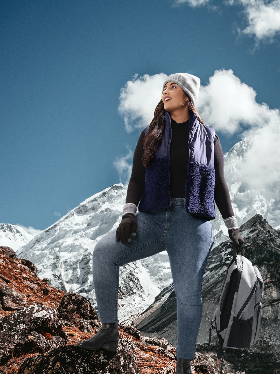 

Sztori Plus Size Padded Jacket, Blue