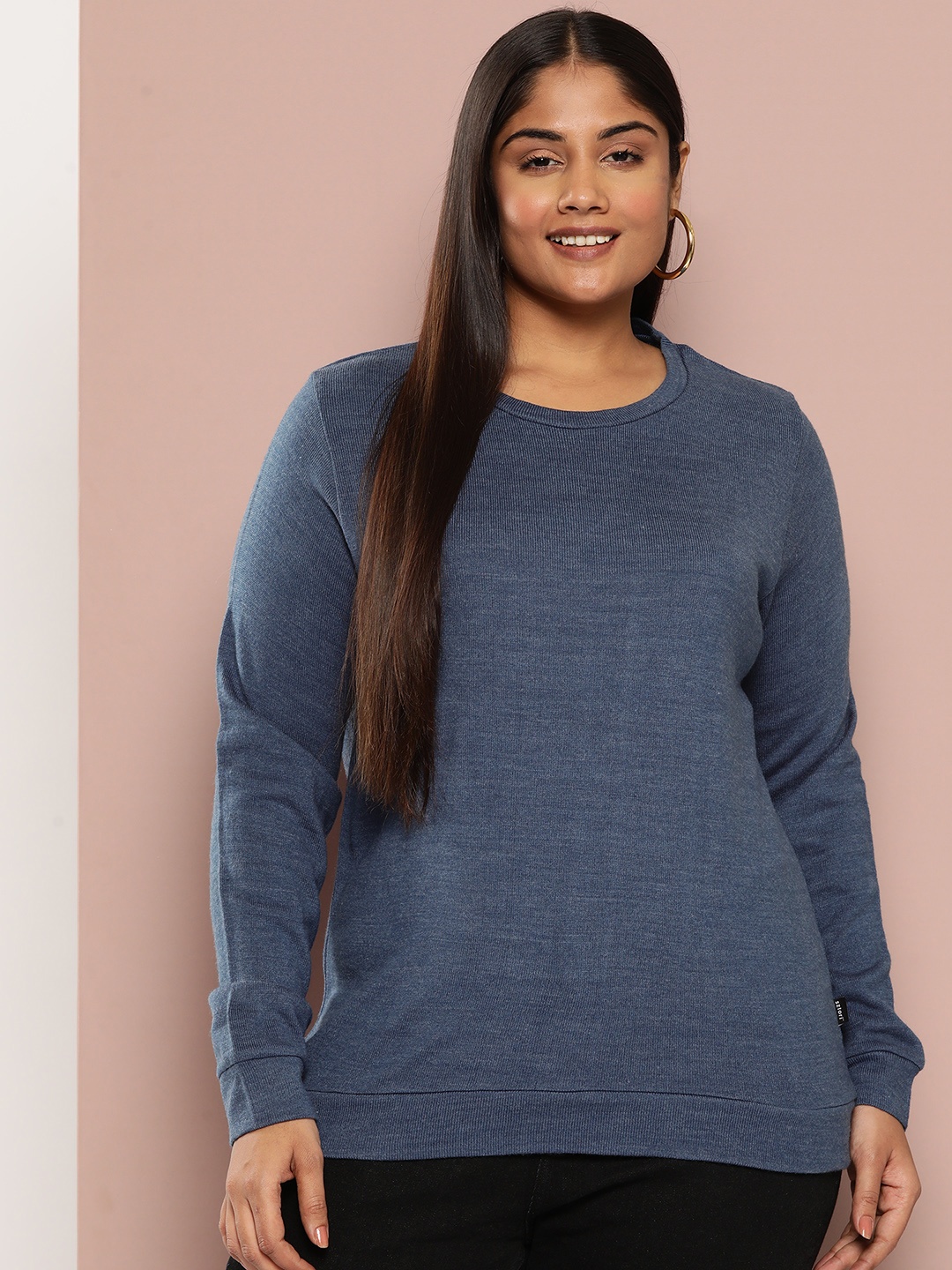 

Sztori Plus-Size Full Sleeves Pullover, Blue