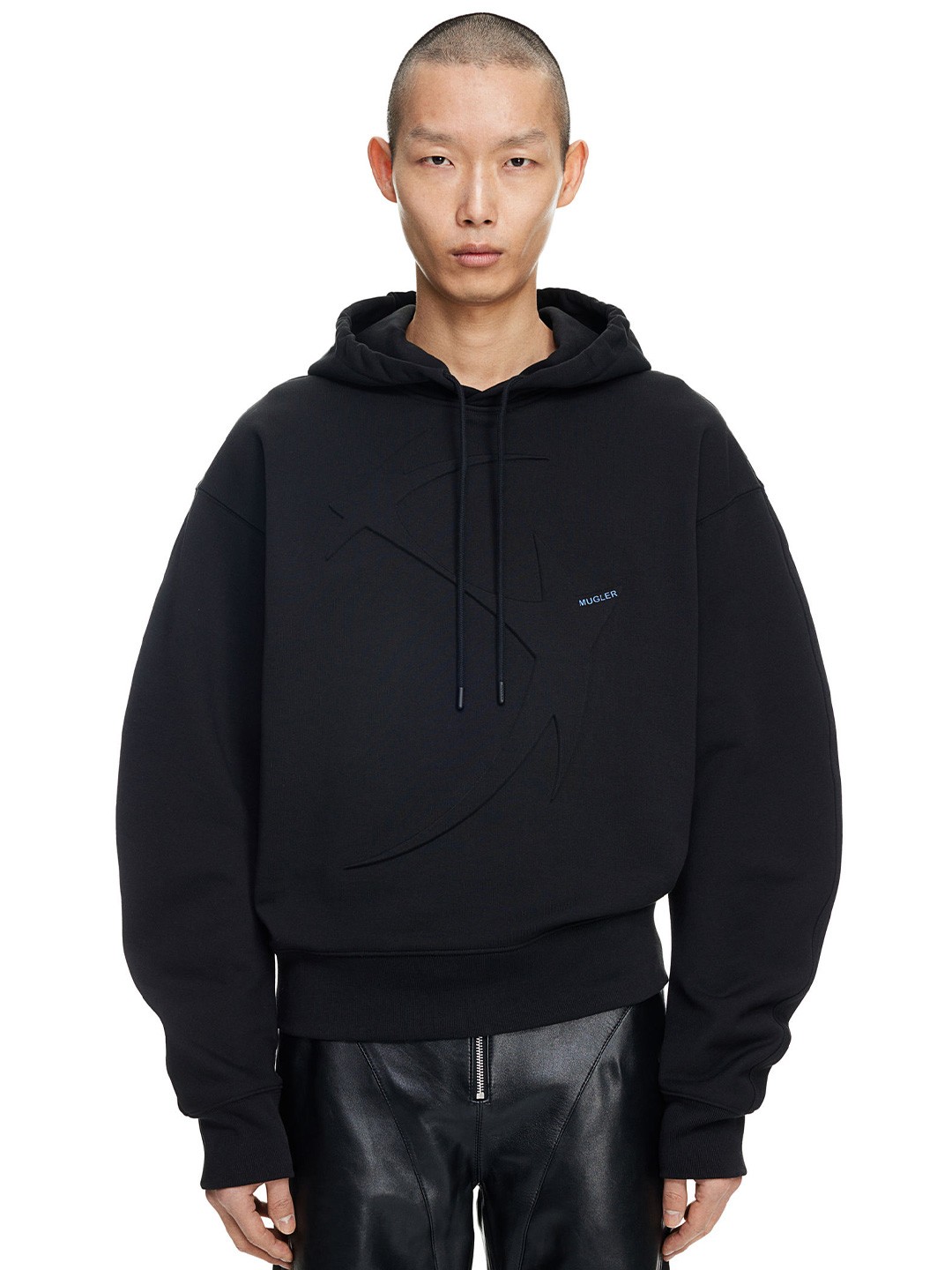 

H&M Star-Motif Pure Cotton Hoodie, Black