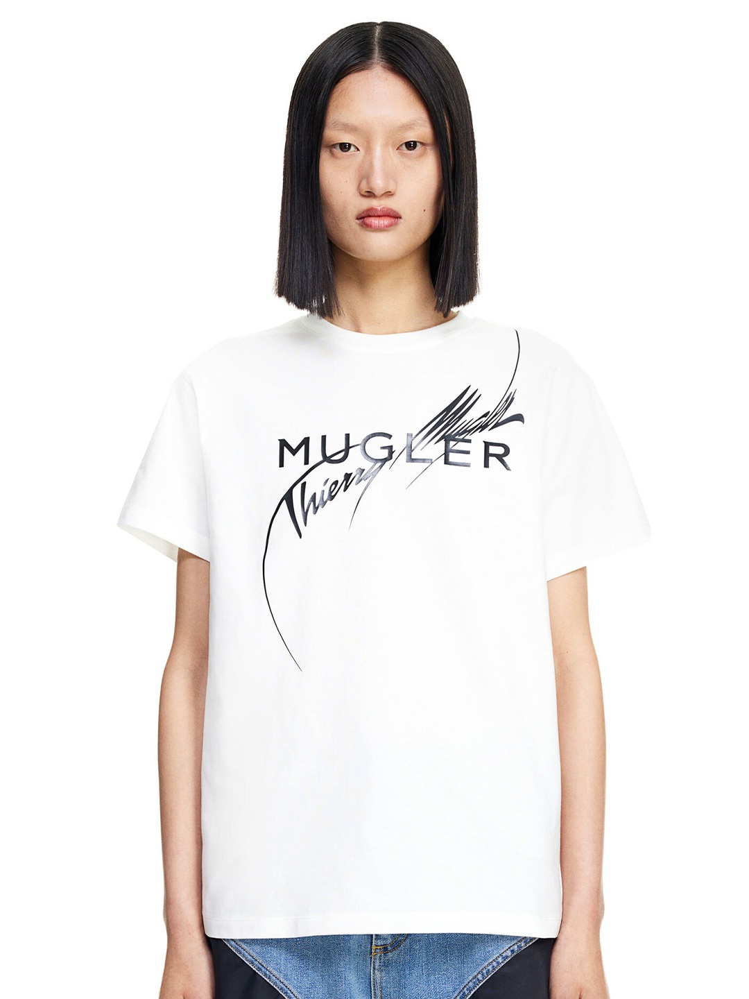 

H&M Printed Pure Cotton T-shirt, White