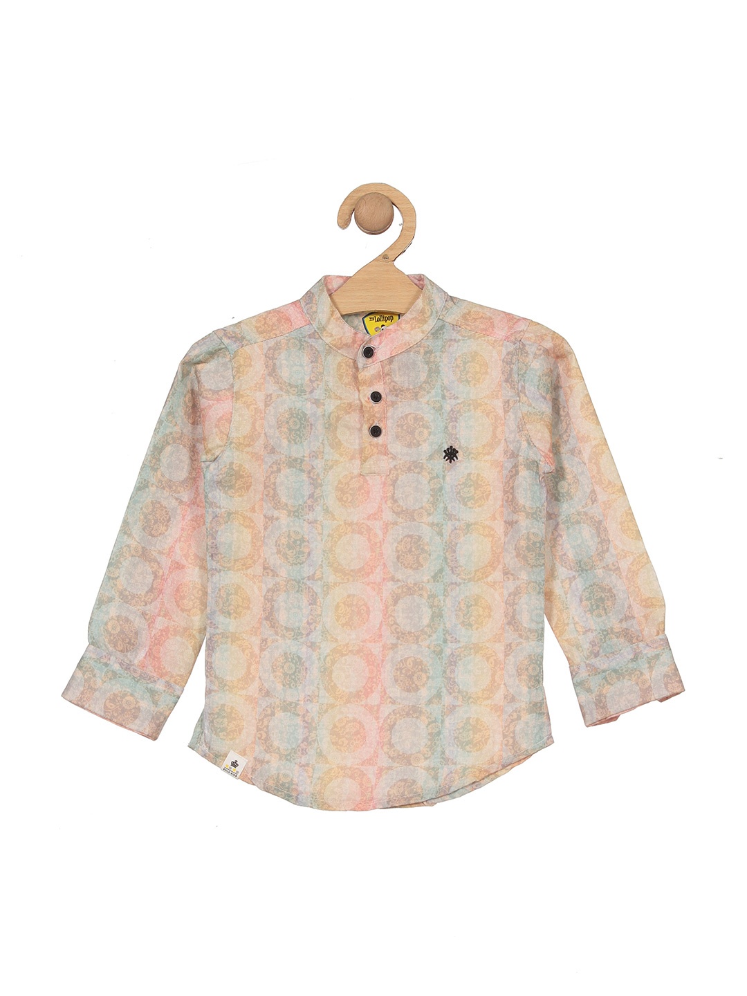 

Lil Lollipop Boys Floral Printed Casual Shirt, Yellow