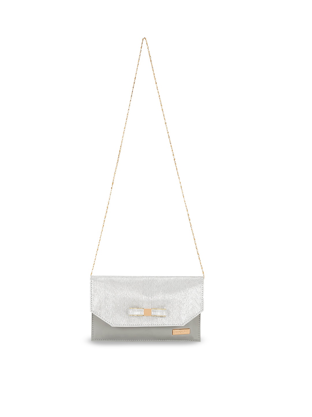 

Berrypeckers Embellished Envelope Clutches, Silver