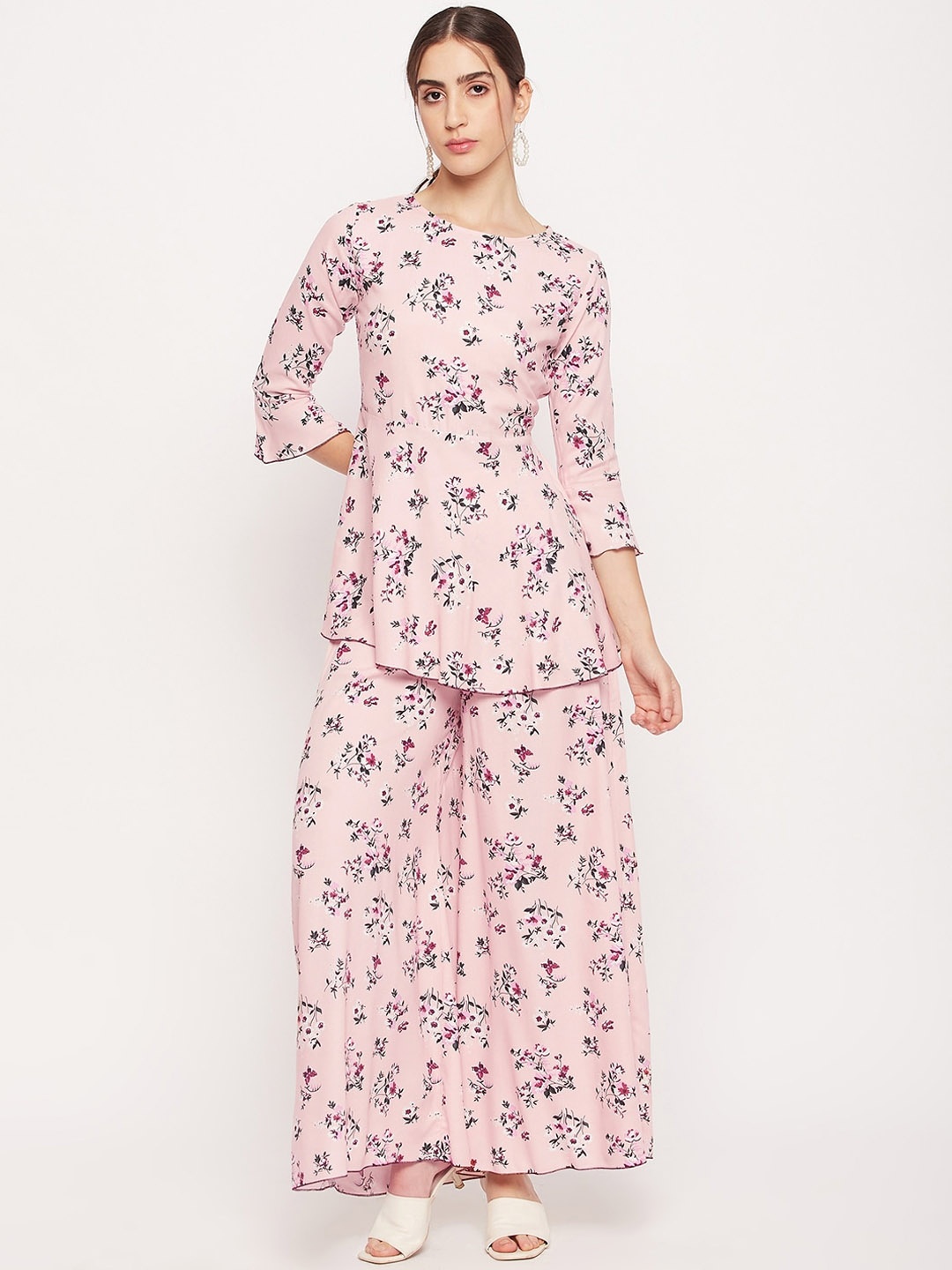 

NABIA Floral Printed Tunic & Trousers, Pink