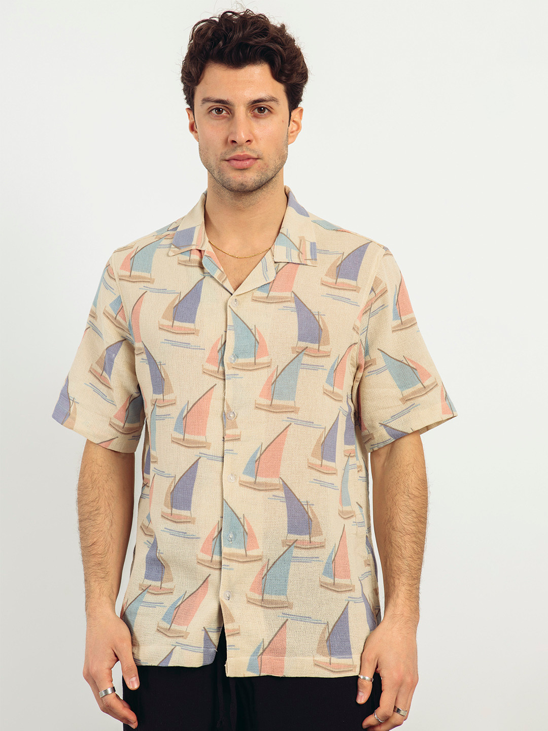 

catch Printed Casual Shirt, Pink