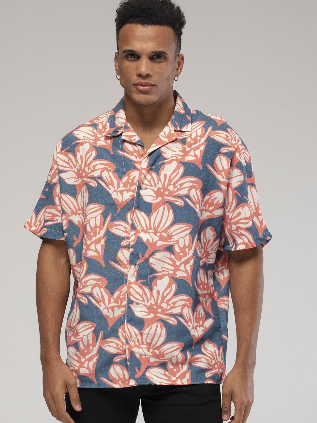 

catch Men Printed Casual Shirt, Pink