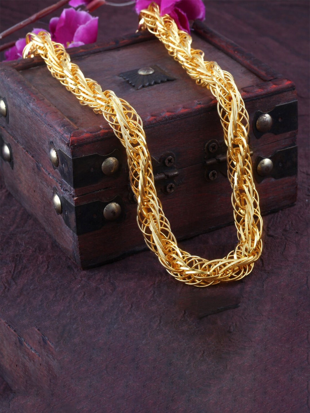 

MEENAZ Men Brass Gold-Plated Chain