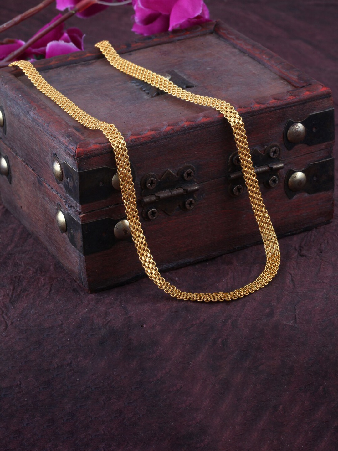

MEENAZ Men Gold-Plated Statement Brass Chain