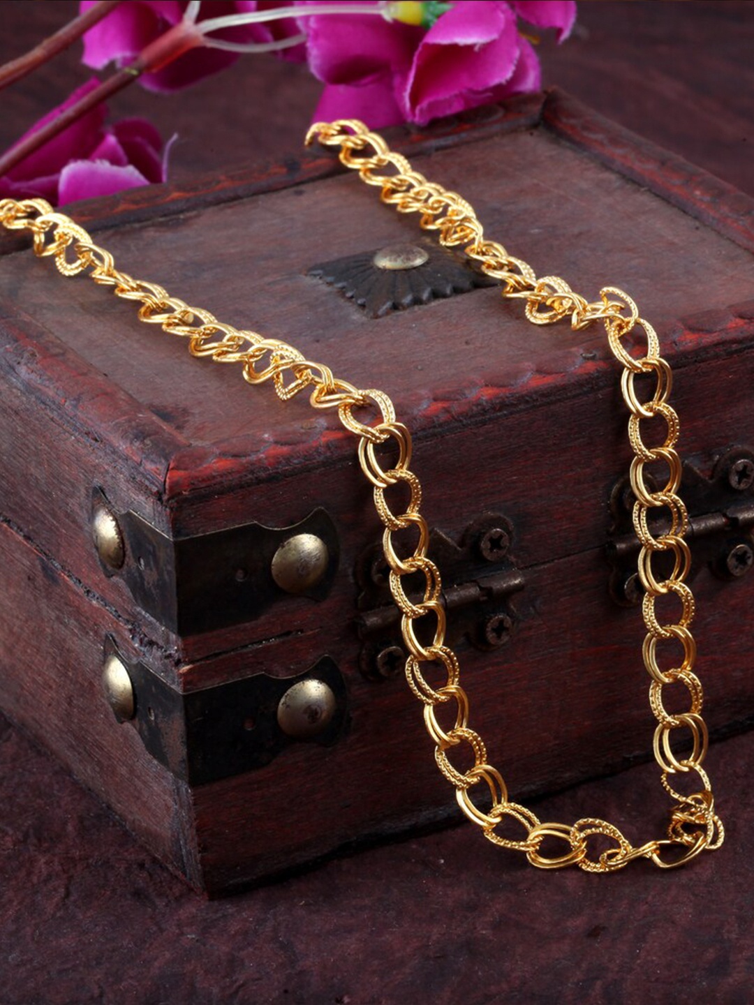 

MEENAZ Men Gold-Plated Statement Brass Chain