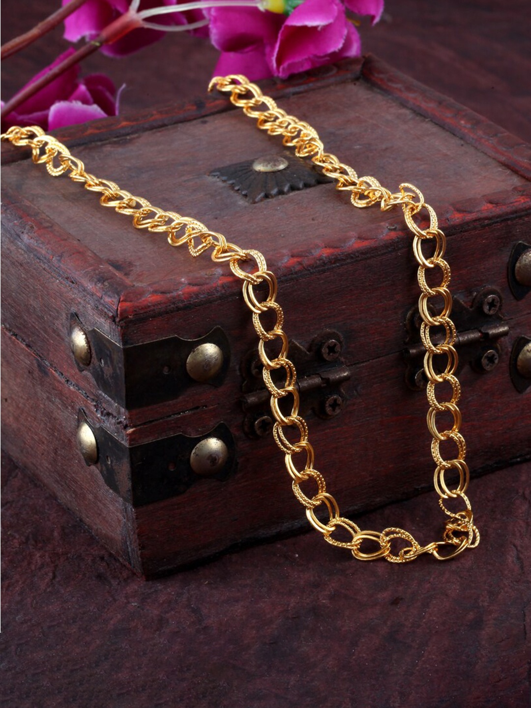 

MEENAZ Men Gold-Plated Statement Brass Chain