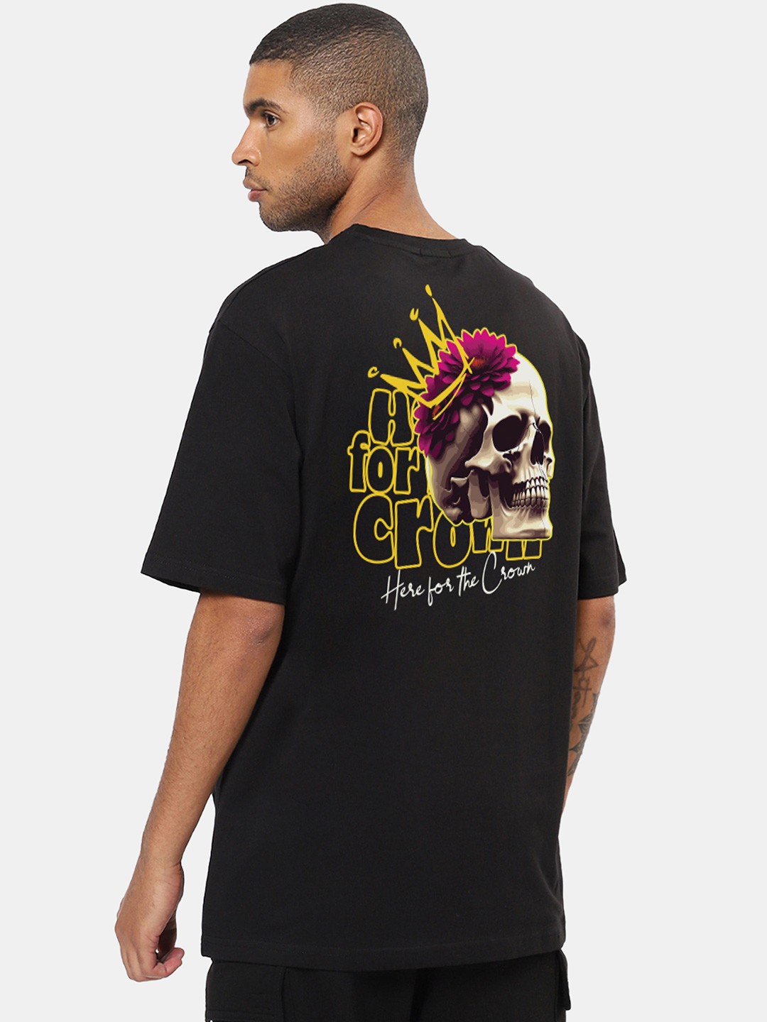 

Mad Over Print Graphic Printed Oversize Fit Cotton T-shirt, Black