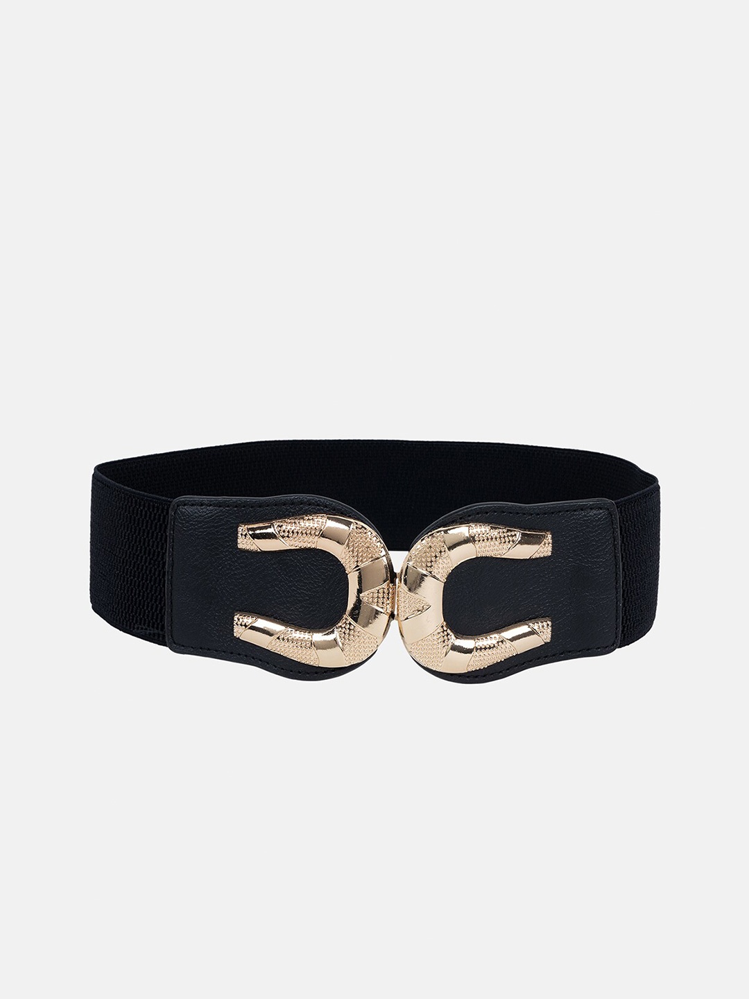 

Kazo Women Woven Design Interlock Belt, Black