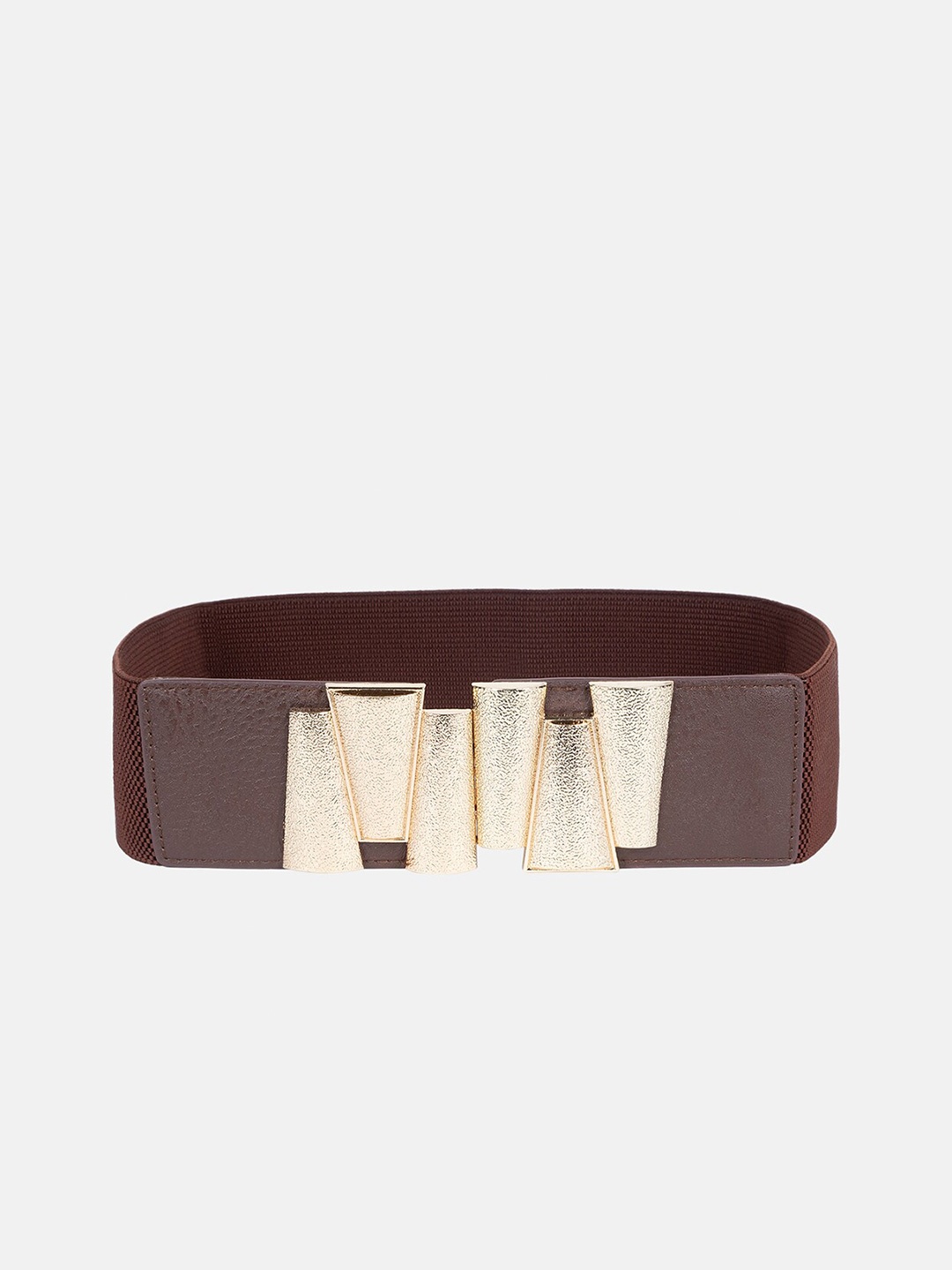 

Kazo Women Woven Design Interlock Belt, Brown
