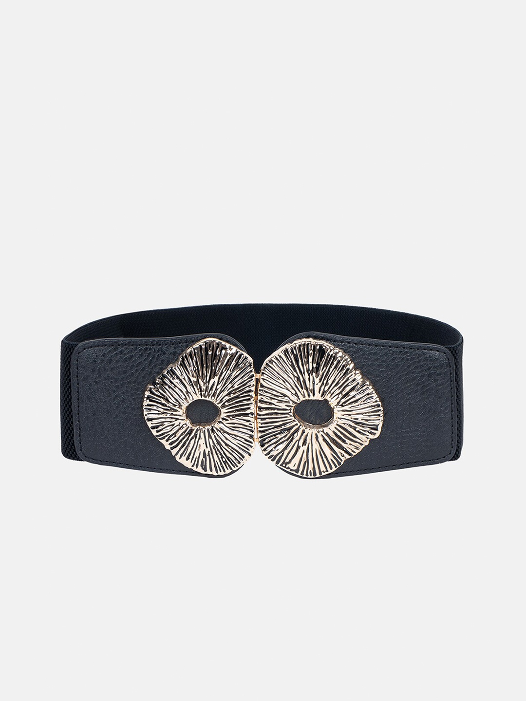 

Kazo Women Woven Design Interlock Belt, Black