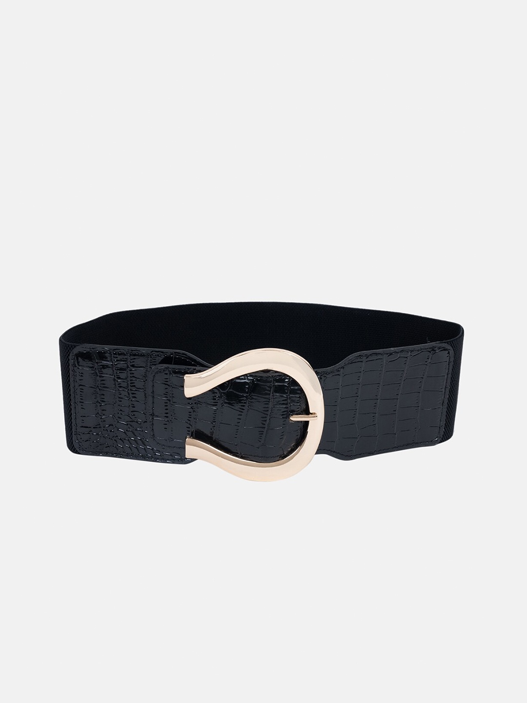 

Kazo Women Woven Design Tang Belt, Black