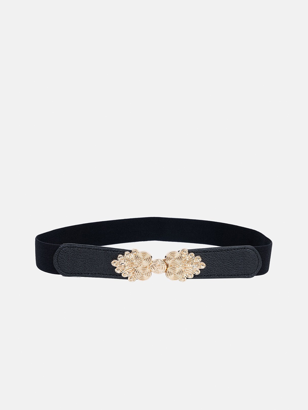

Kazo Women Woven Design Interlock Belt, Black