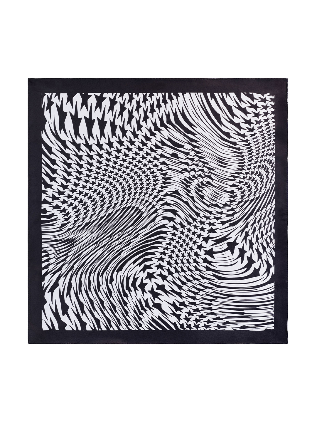 

H&M Women Swirling-Star Silk Scarf, Black