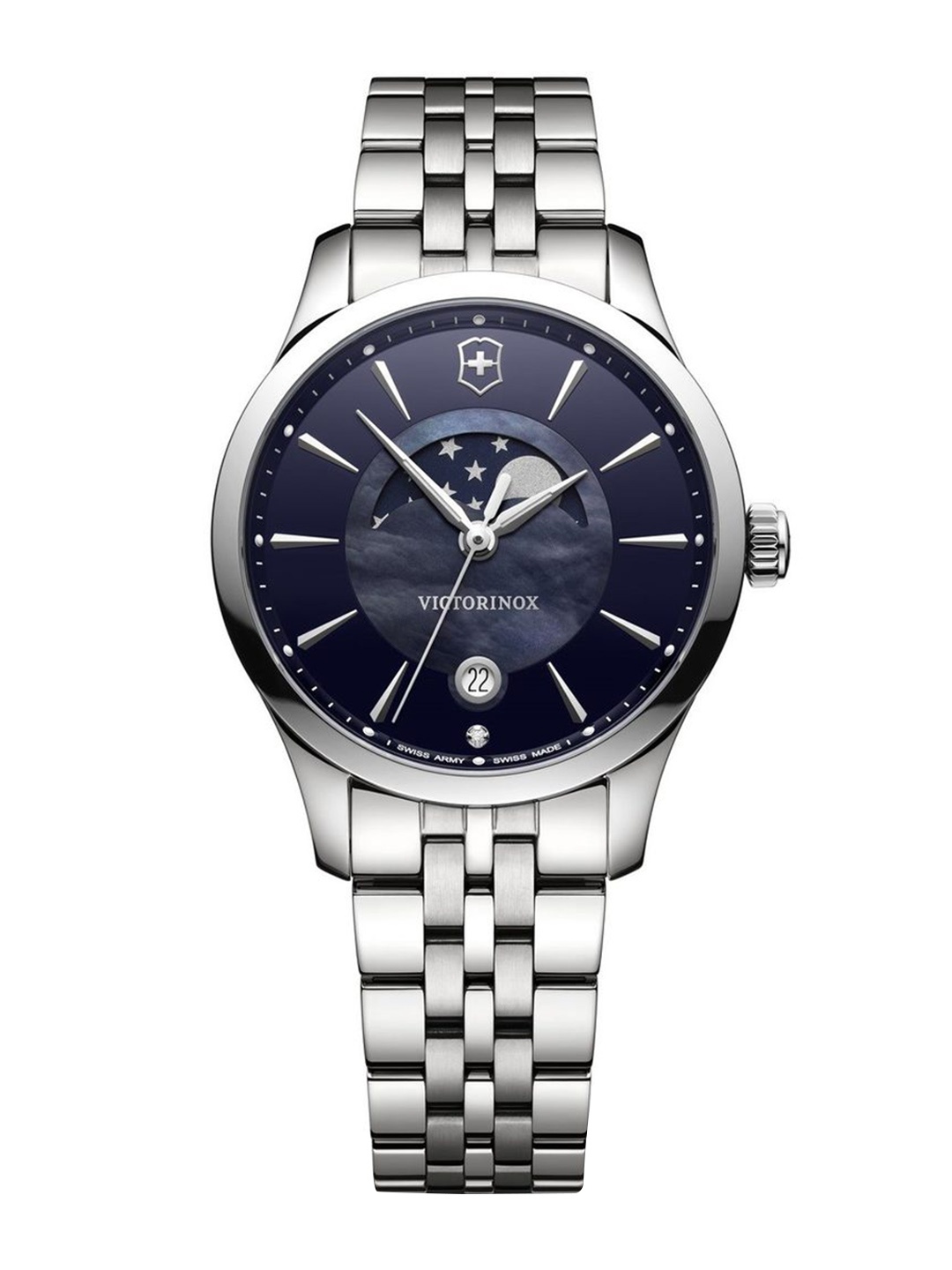 

Victorinox Alliance Men Dial & Stainless Steel Bracelet Style Straps Analogue Watch 241752, Blue