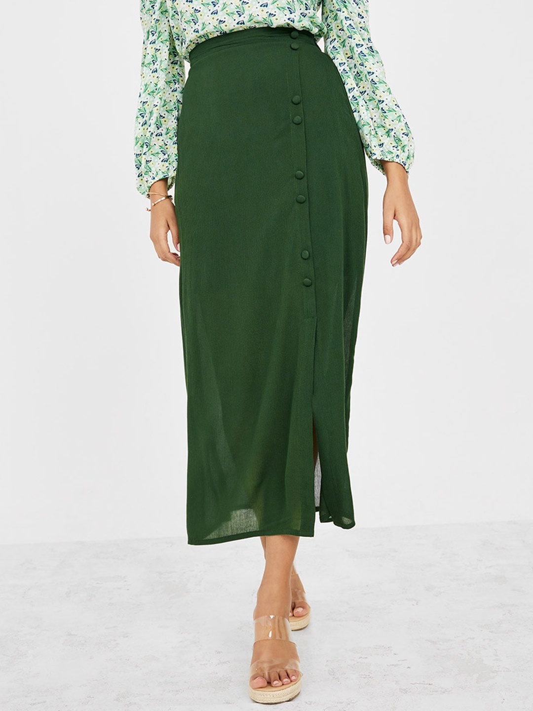 

Styli Maxi-Length Skirts, Green