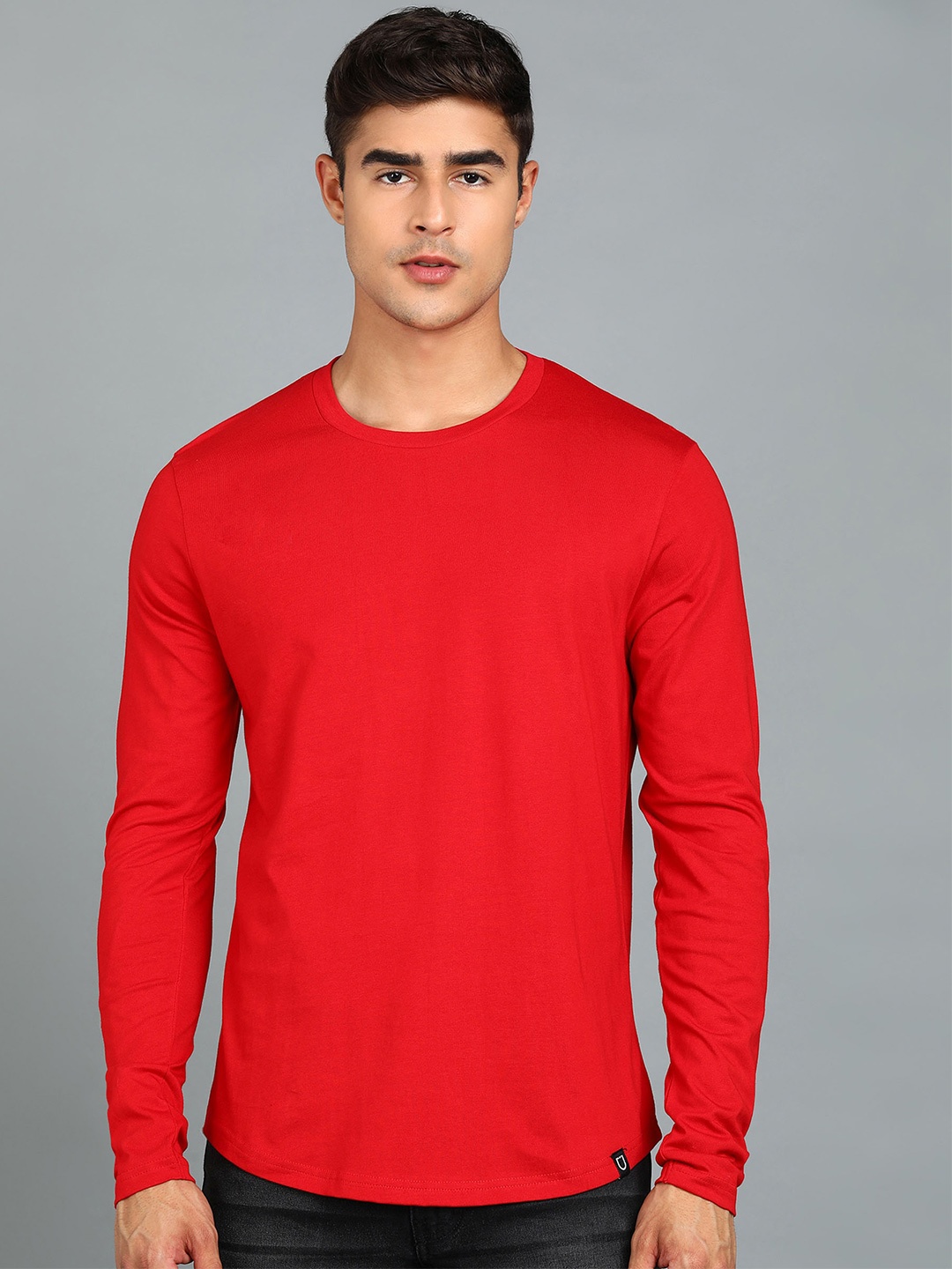 

Urbano Fashion Striped Pure Cotton Slim Fit T-shirt, Red