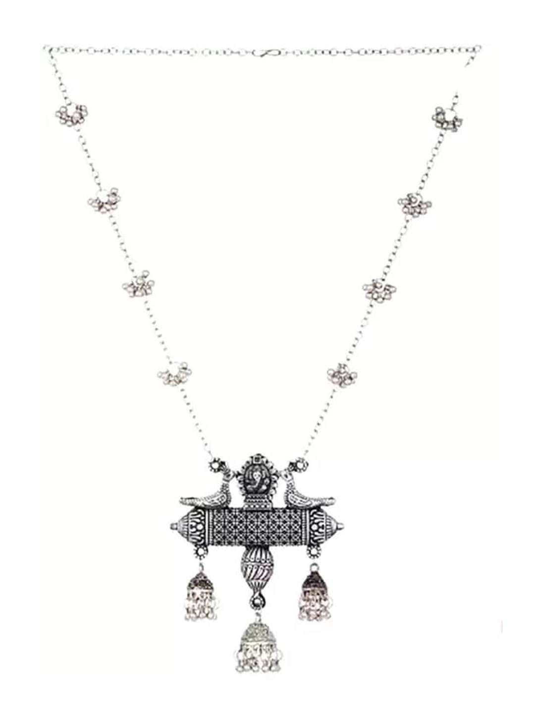 

Samridhi DC Silver-Plated Ghungaroo Beaded Afghan Jewellery Set