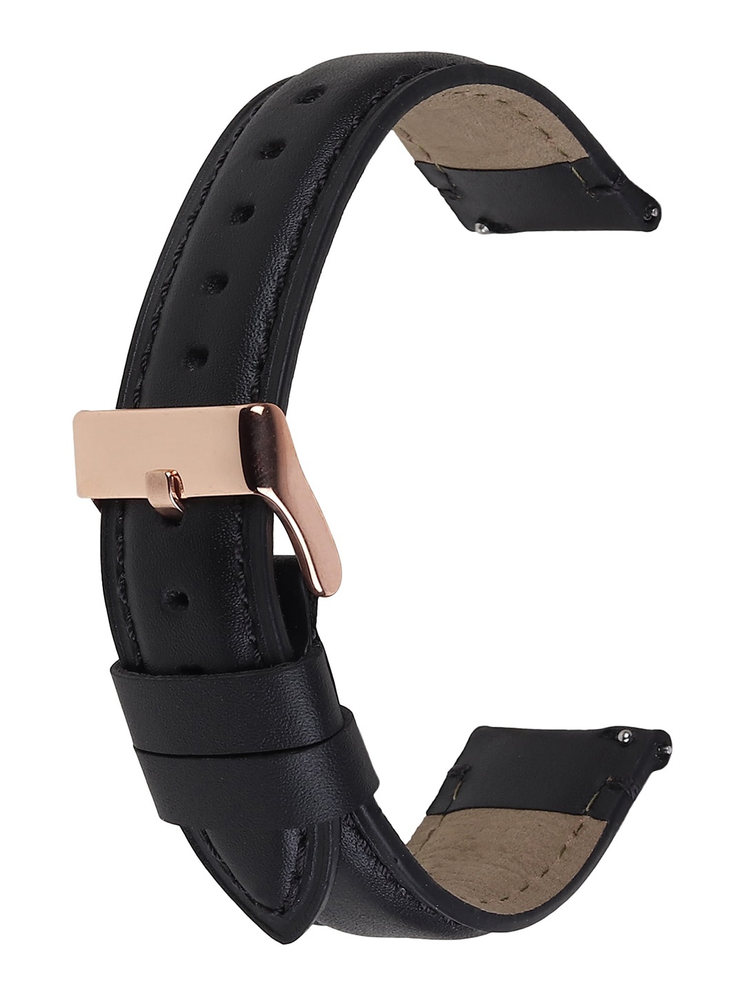 

Roycee Textured Leather Smartwatch Strap, Black