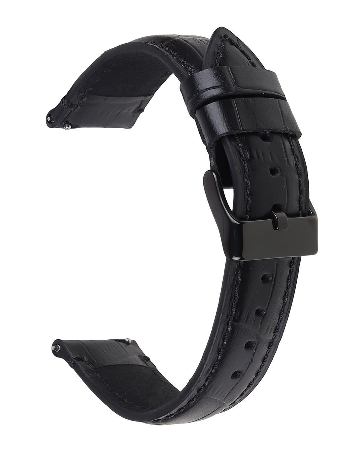 

Roycee Men Quick Release Genuine leather Watch Straps, Black