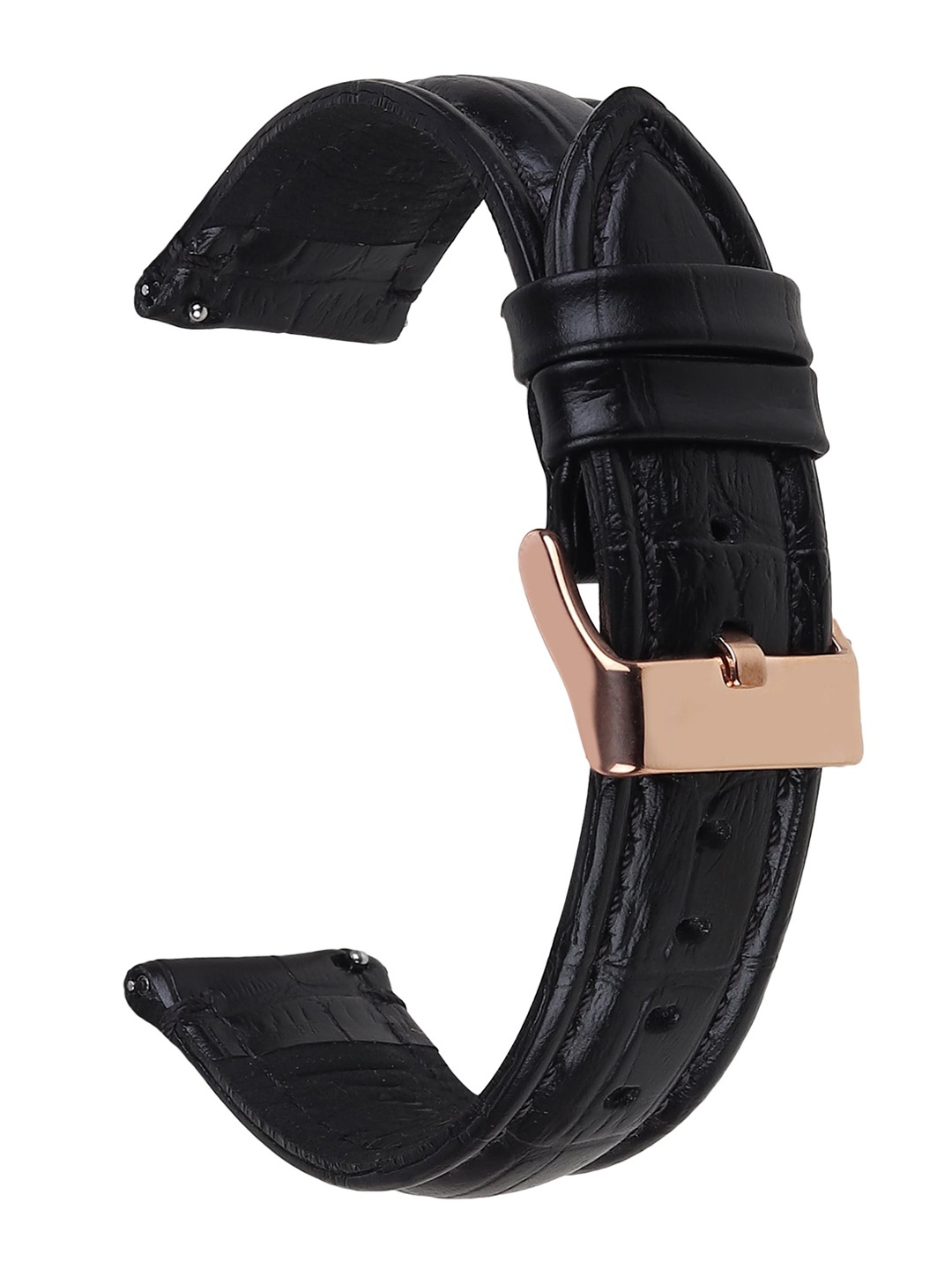 

Roycee Men Leather Watch Strap, Black