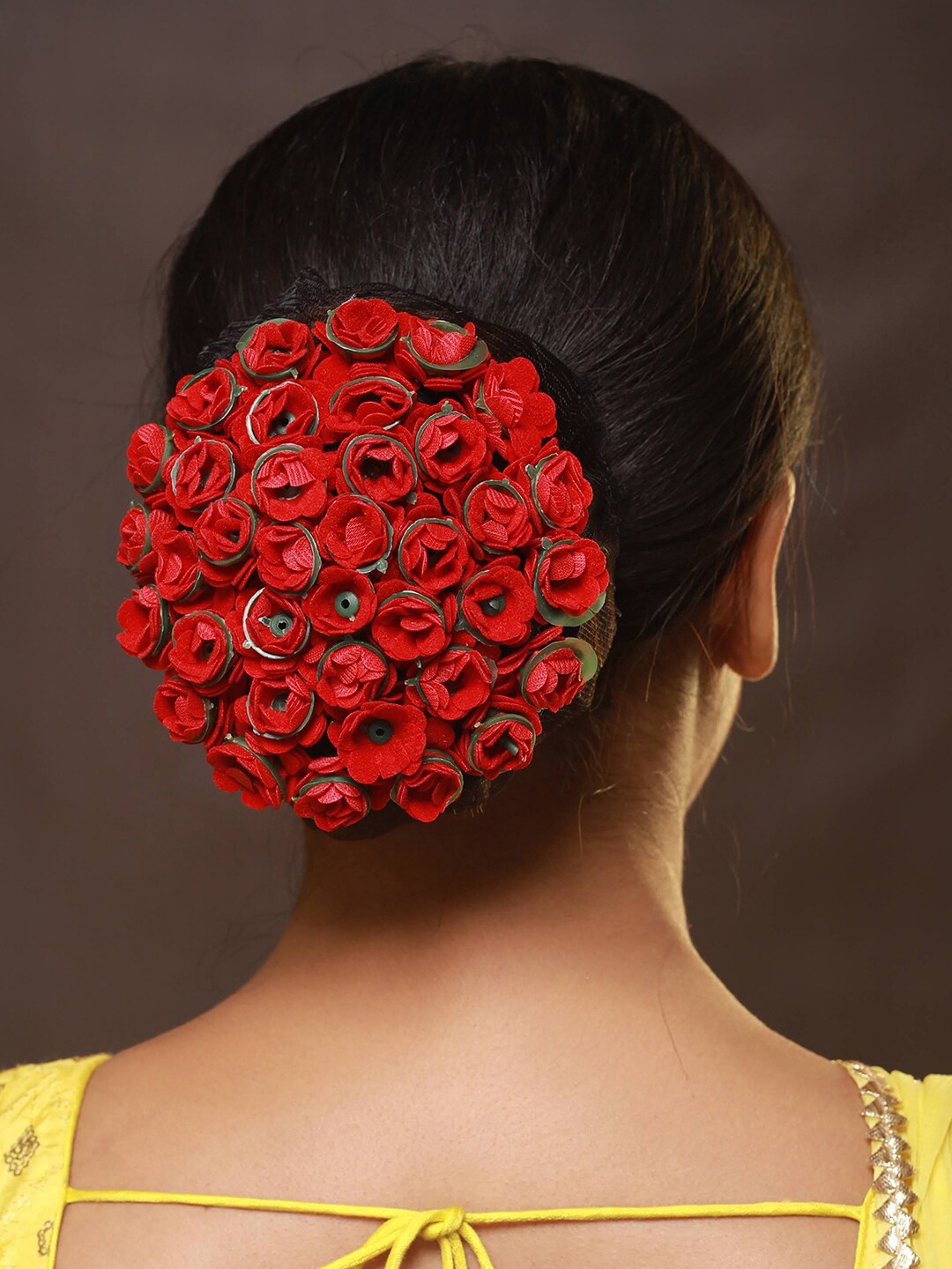 

Anouk Women Red Rose Artificial Flower Hair Bun Cover