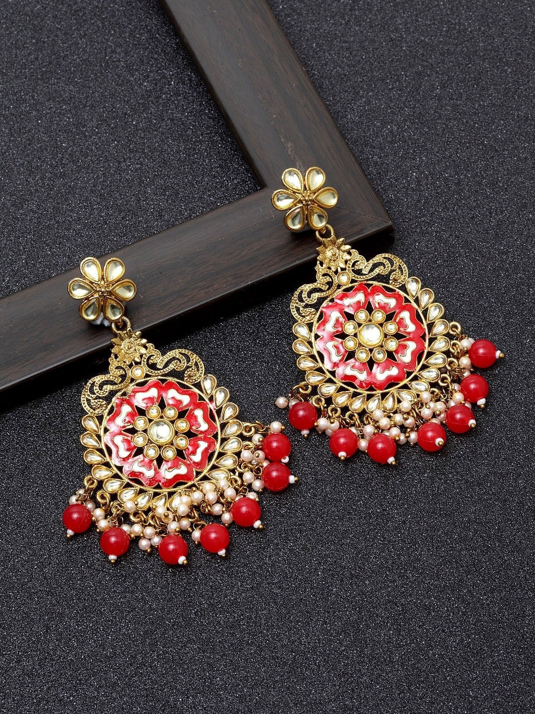 

Ibtida Gold-Plated Floral Drop Earrings