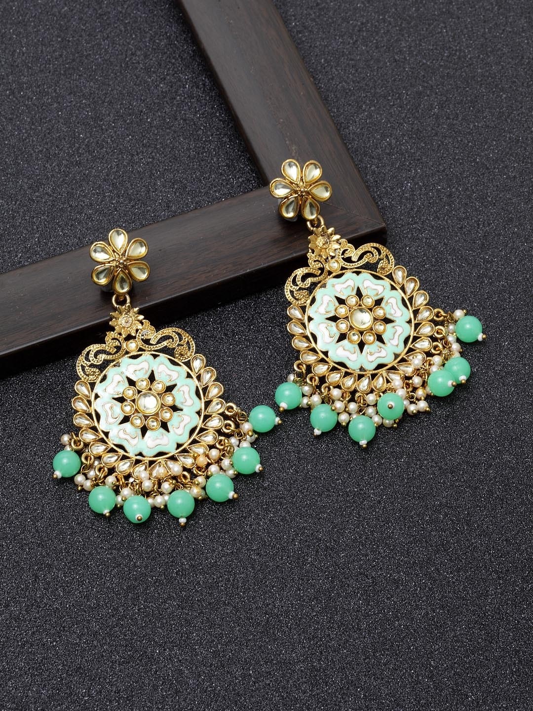

Ibtida Gold-Plated Circular Chandbalis Earrings