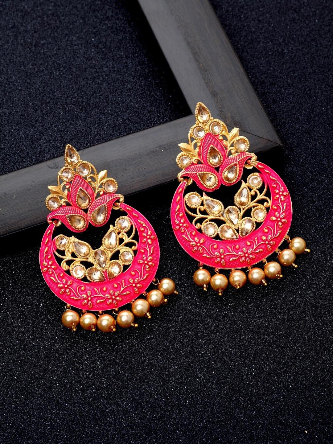 

Ibtida Gold-Plated Circular Drop Earrings