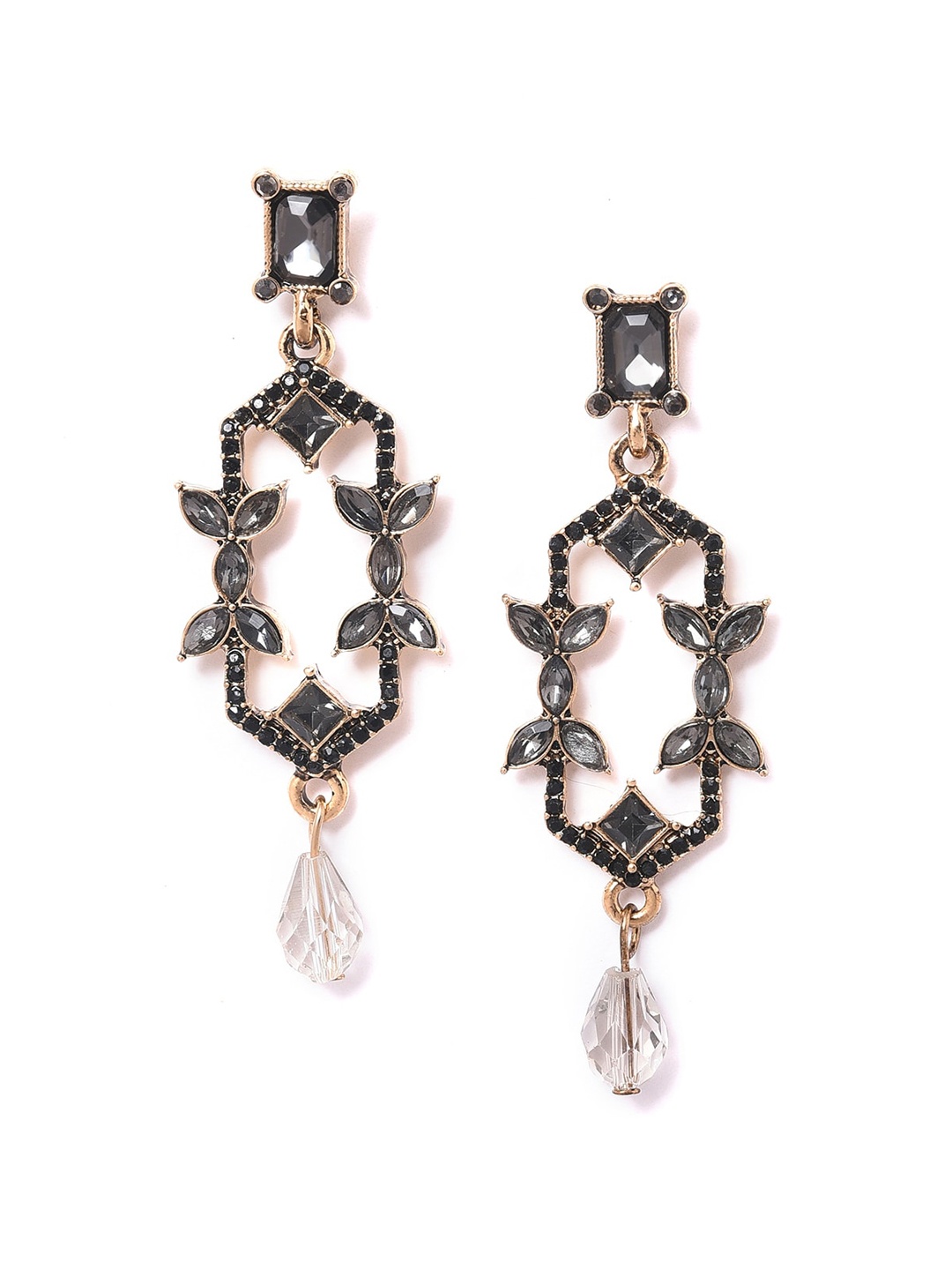 

W Gold-Plated Geometric Drop Earrings