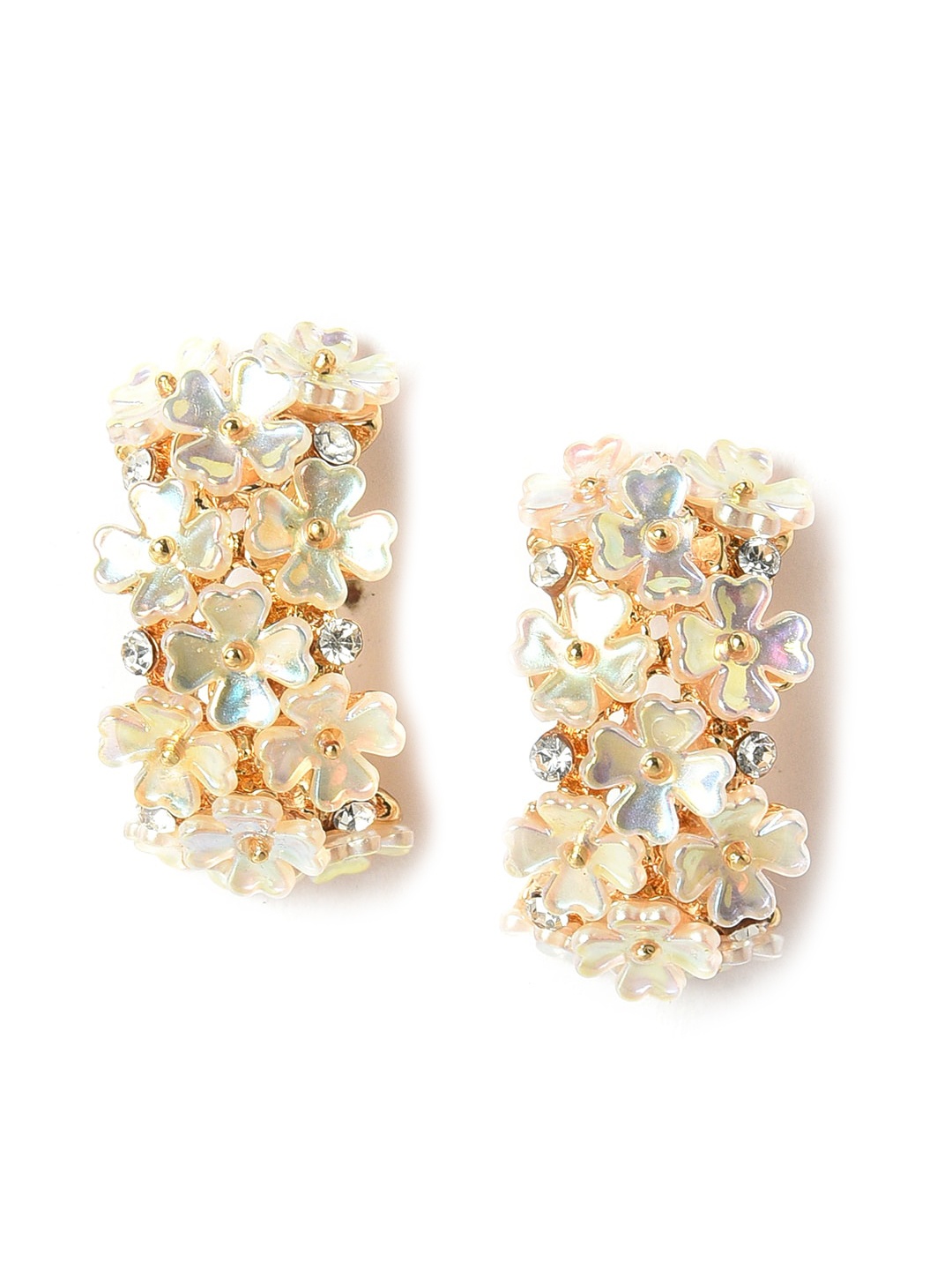 

W Gold-Toned Floral Studs Earrings