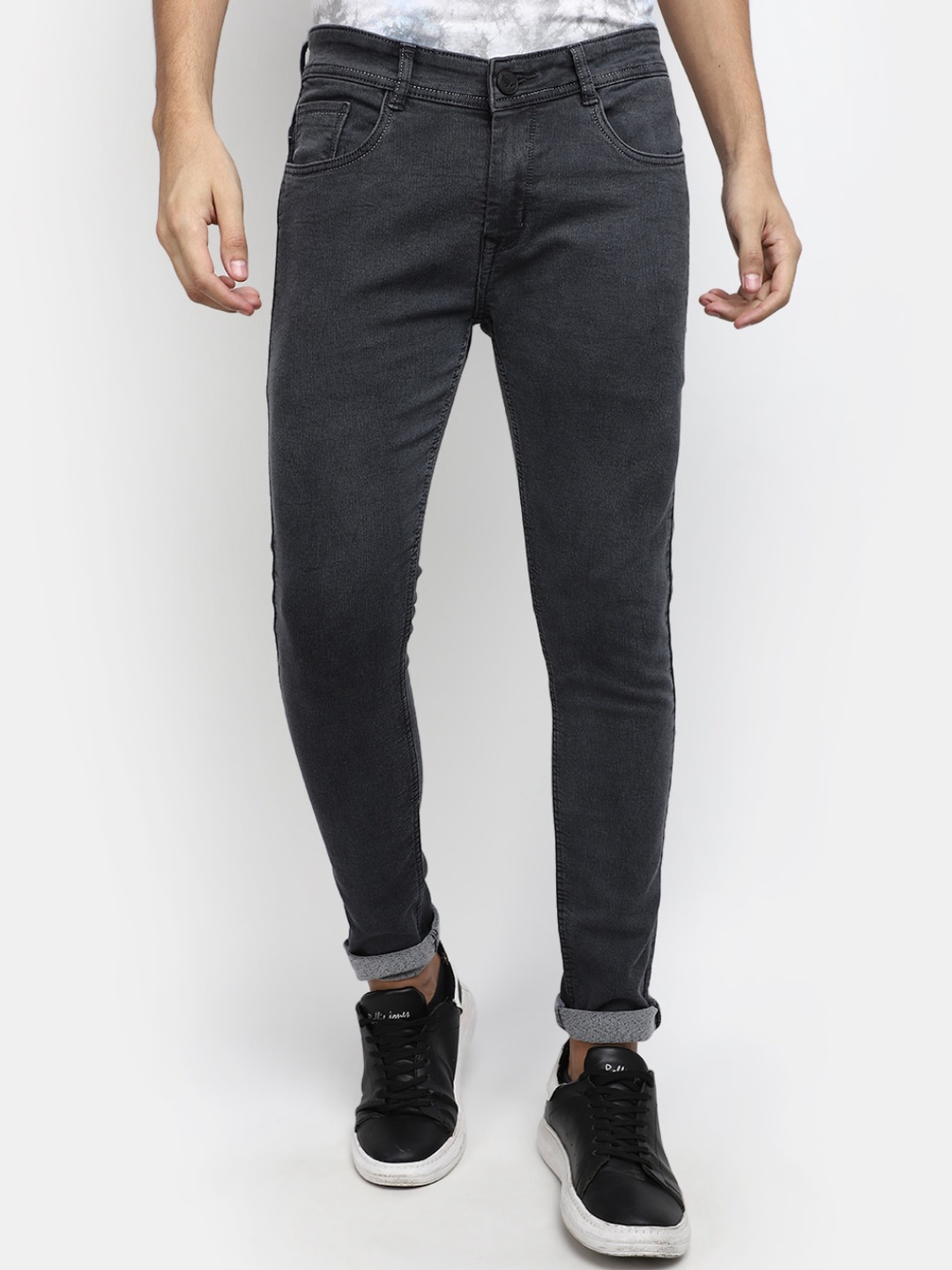

V-Mart Men Mid-Rise Stretchable Jeans, Grey