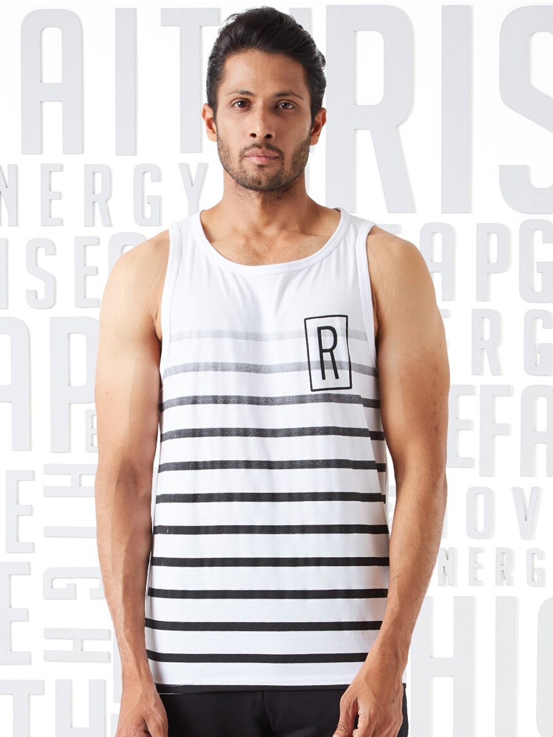 

Metronaut Striped Pure Cotton T-shirt, White