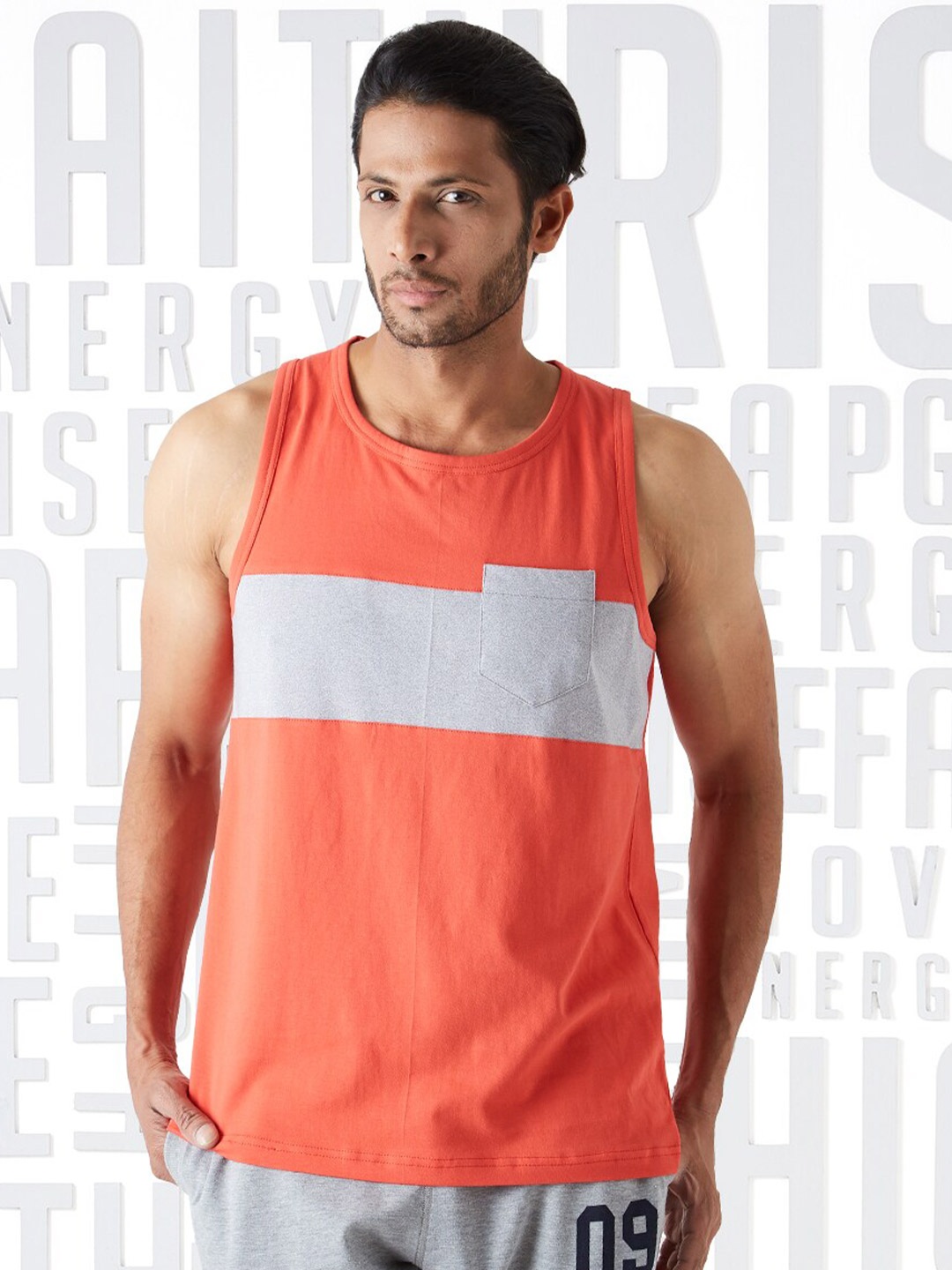 

Metronaut Striped Pure Cotton T-shirt, Orange