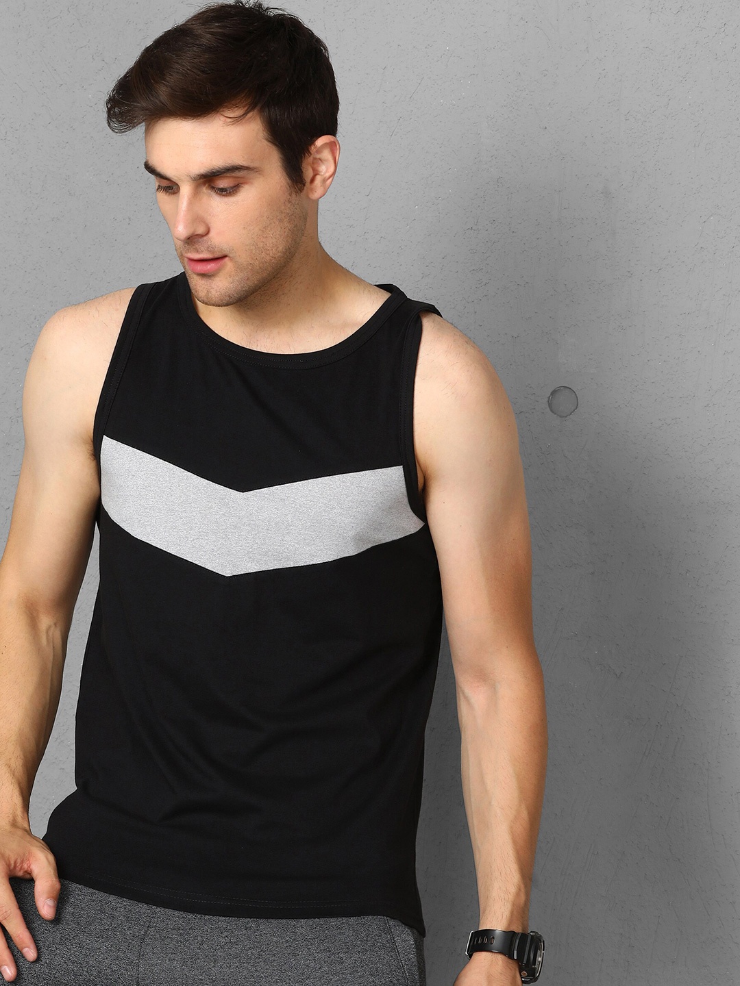 

Metronaut Colourblocked Pure Cotton T-shirt, Black