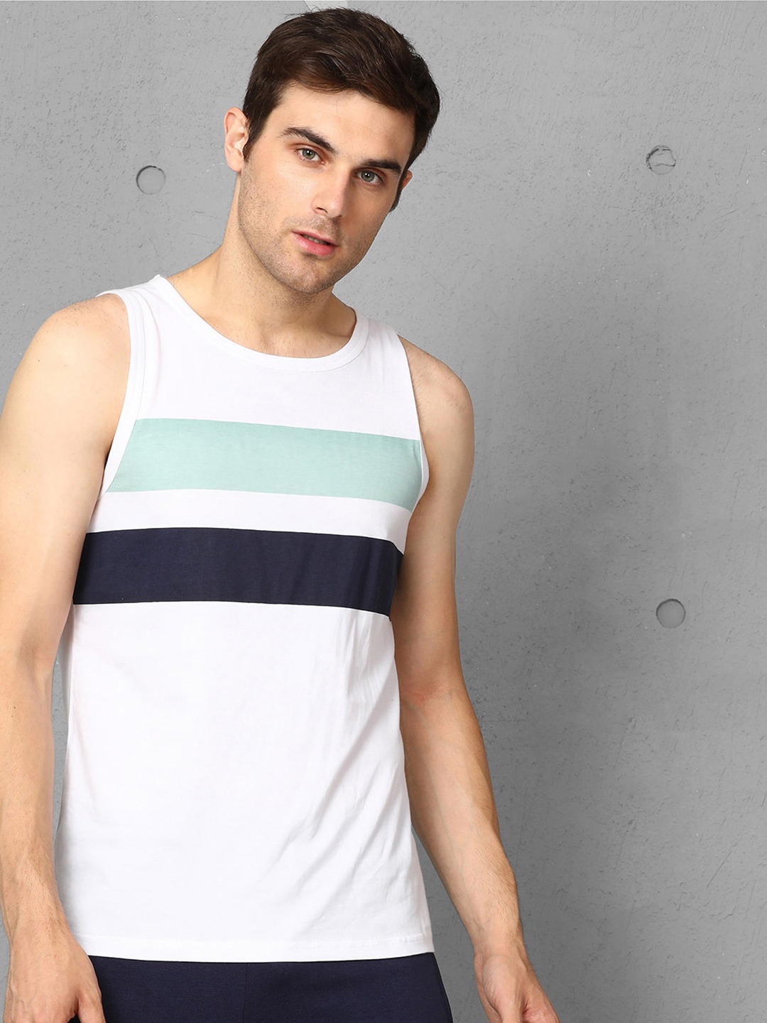 

Metronaut Striped Pure Cotton T-shirt, White