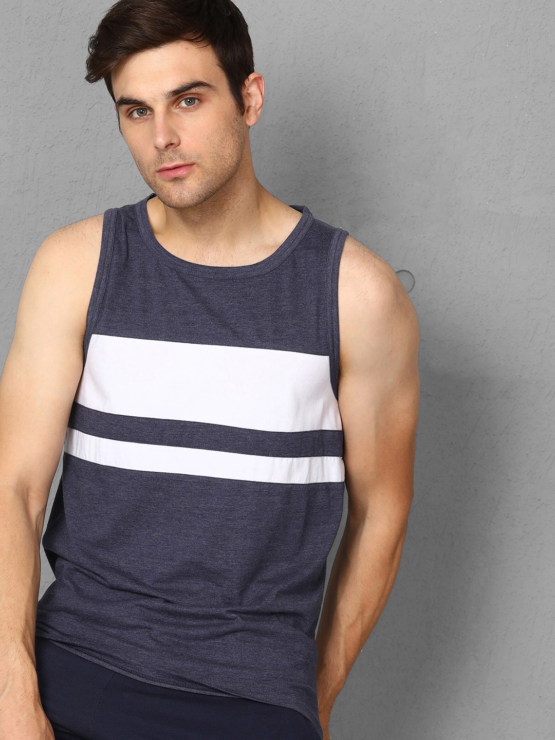 

Metronaut Striped Pure Cotton T-shirt, Grey