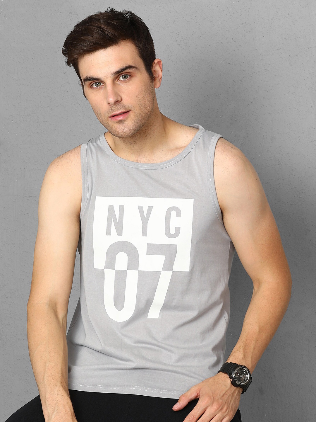 

Metronaut Typography Printed Pure Cotton T-shirt, Grey