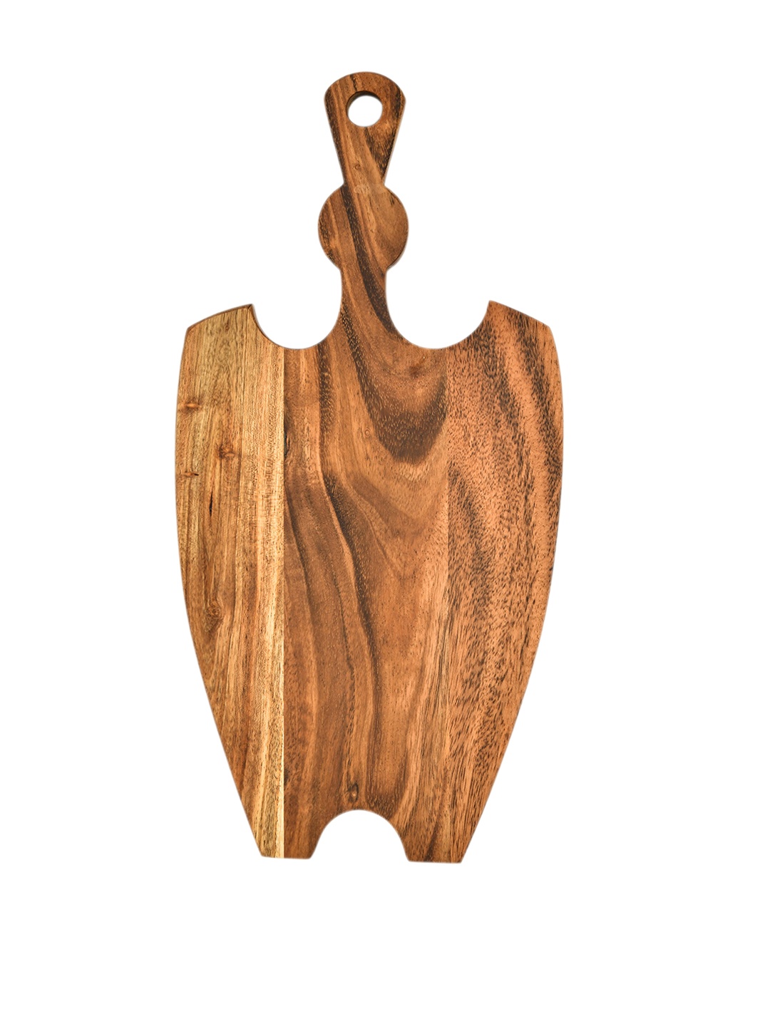 

JAIPUR FASHION MODE Brown Capsicum-Shaped Wooden Chopping Board