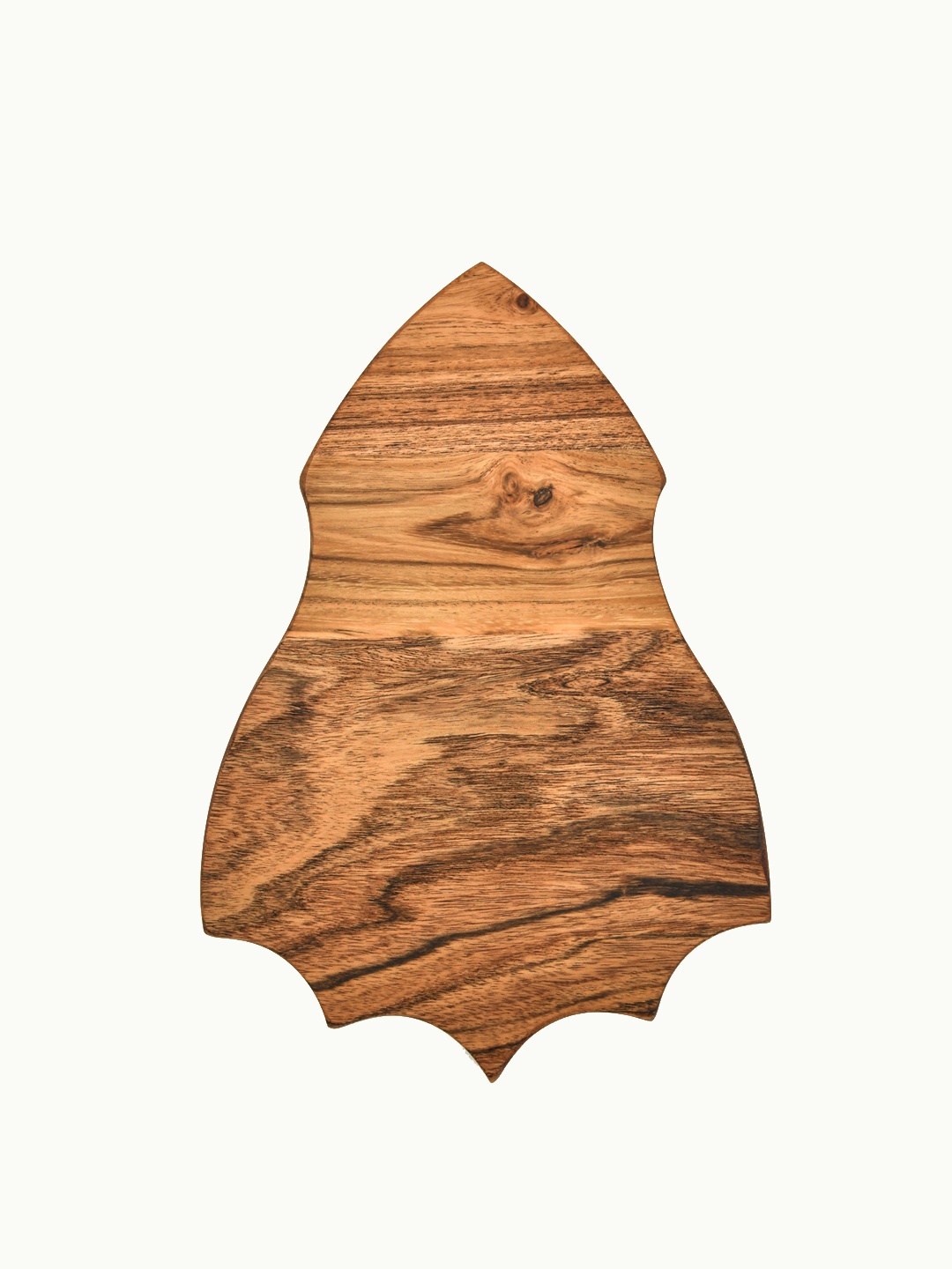 

JAIPUR FASHION MODE Brown Crown-Shaped Wooden Chopping Board