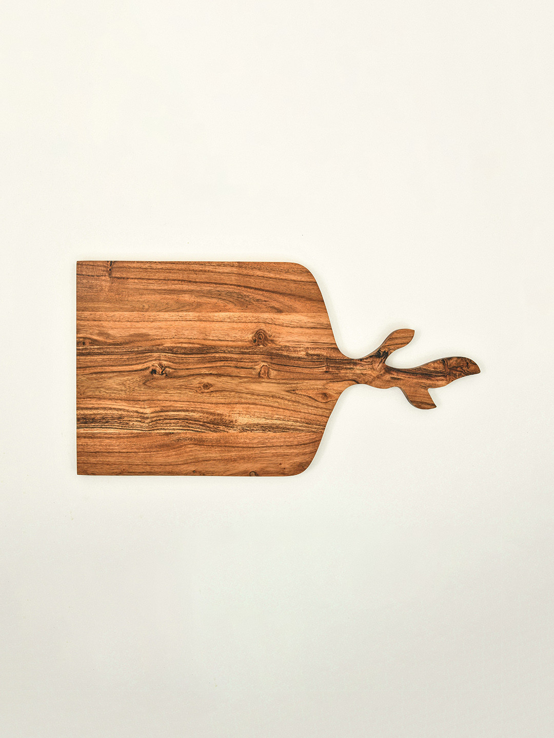 

JAIPUR FASHION MODE Brown Horn-Shaped Wooden Chopping Board